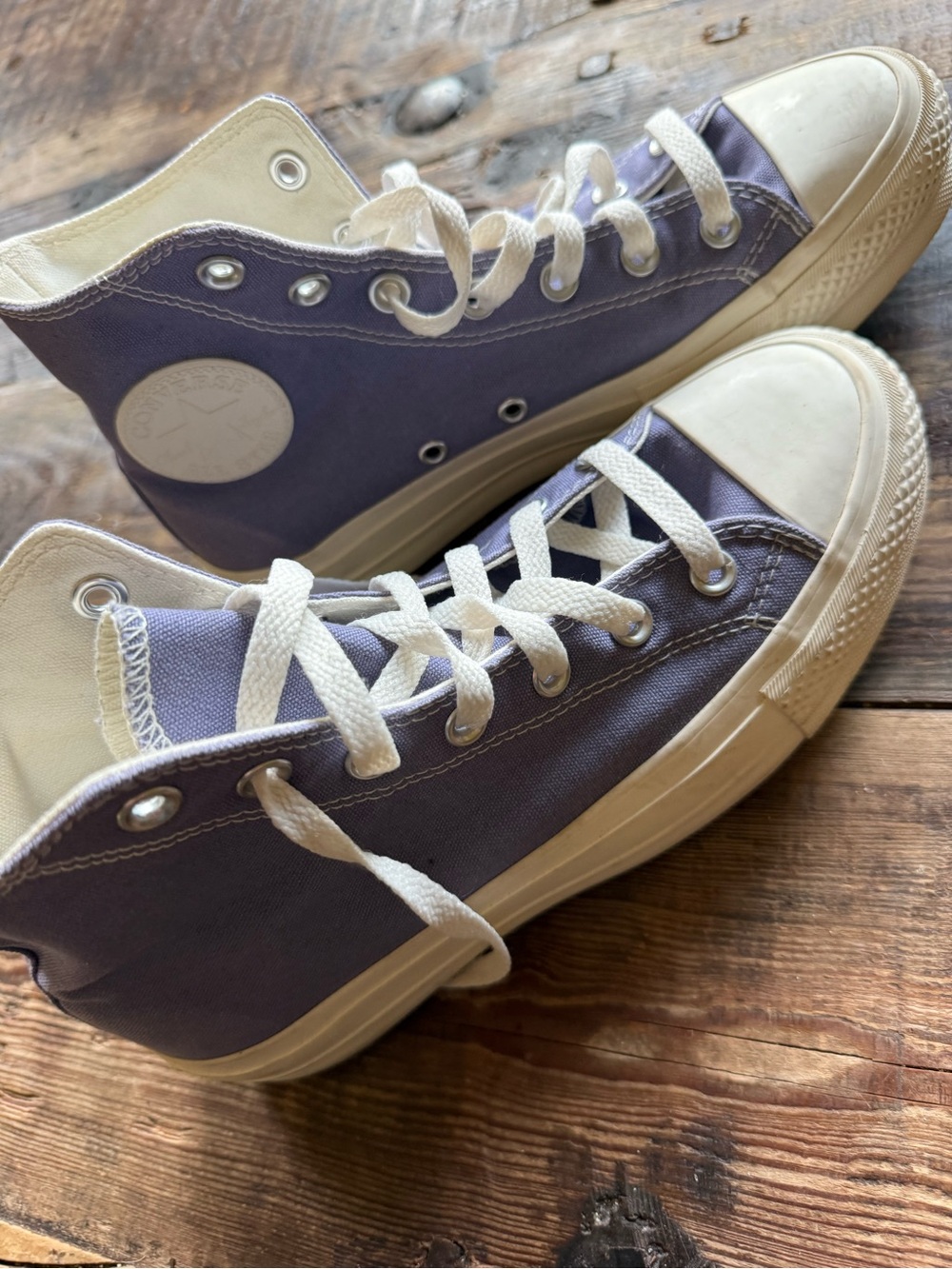 NWT Converse Lavender purple High-Top Canvas Sneakers size 8